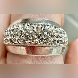 Sterling silver cz dome ring